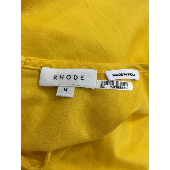 Rhode 'Pia' Yellow Puff Sleeve Dress Size M - Picture 4 of 5
